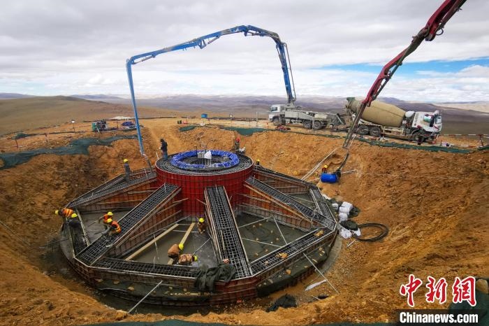 資料圖為該風電場建設現(xiàn)場。　中國電建集團成都勘測設計研究院有限公司 供圖