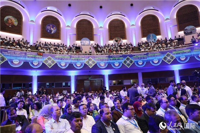 7月13日，達(dá)舍爾甘地污水處理廠項(xiàng)目竣工典禮舉行。人民網(wǎng)記者 孫廣勇攝