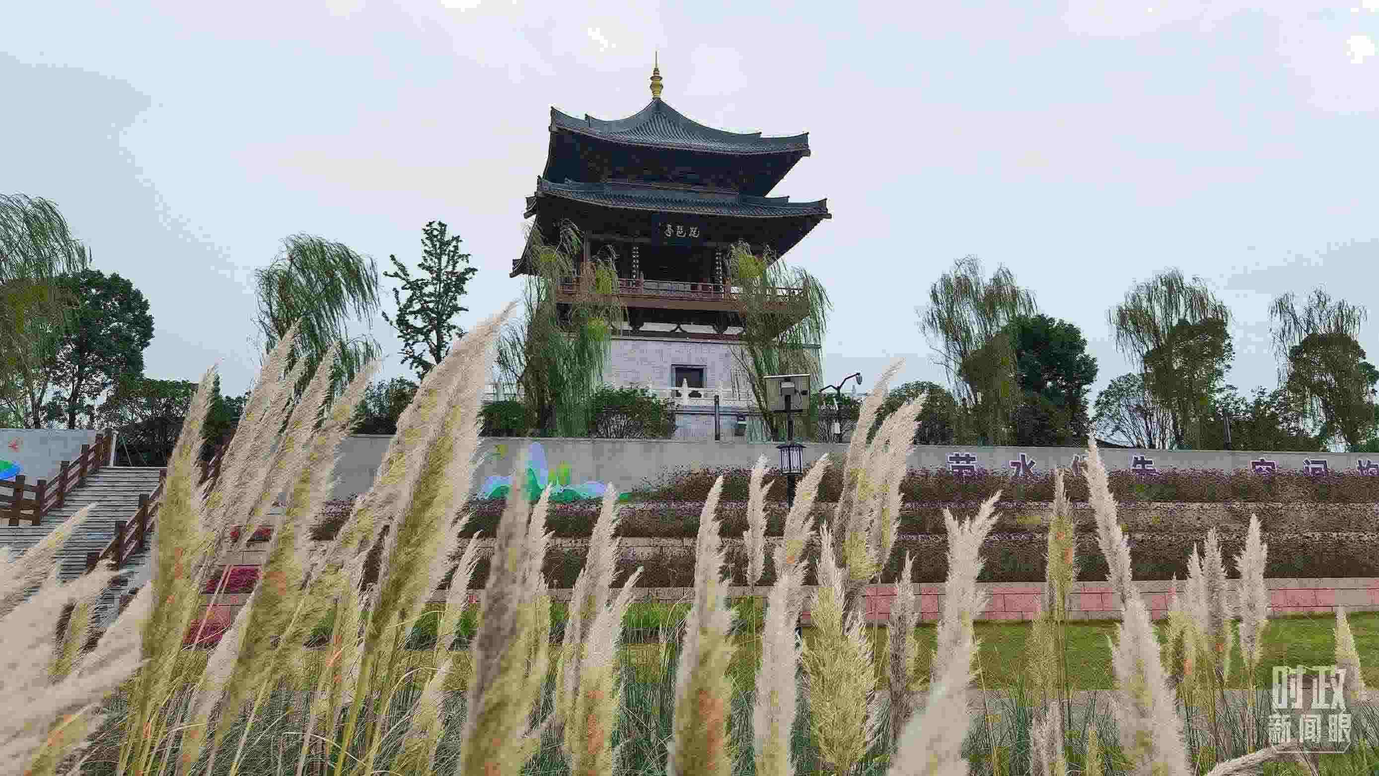 △長(zhǎng)江國(guó)家文化公園九江城區(qū)段。（總臺(tái)央視記者程鋮拍攝）