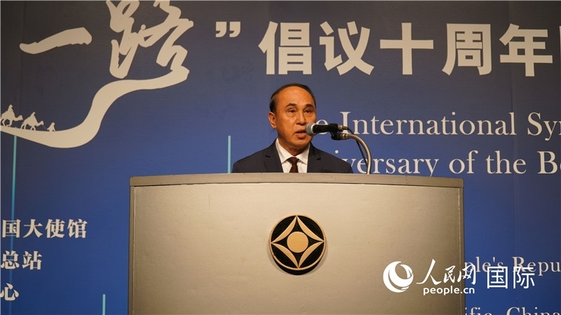 柬埔寨駐日大使圖伊瑞發(fā)言。人民網(wǎng) 蔣曉辰攝