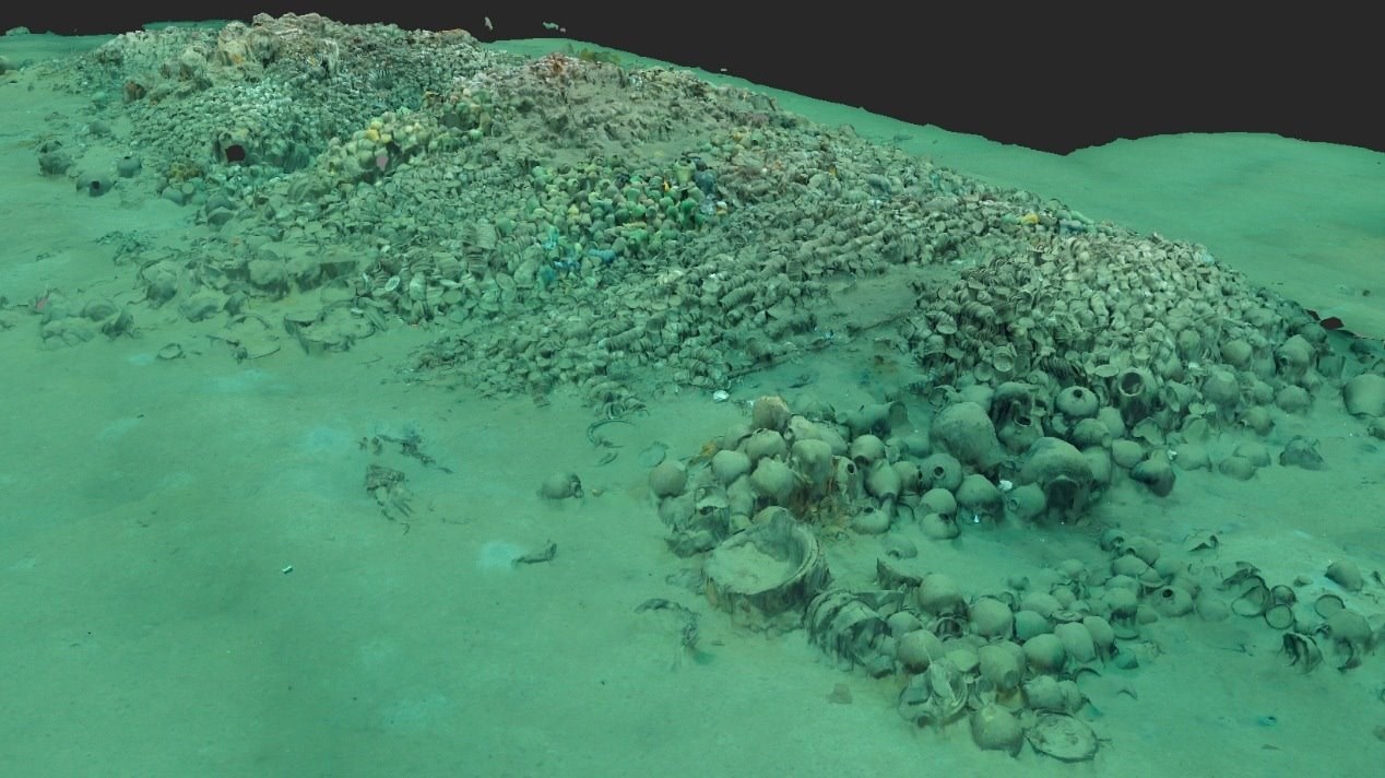 一號沉船遺址核心區(qū)三維圖。國家文物局供圖
