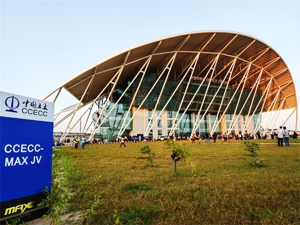 孟加拉國(guó)建筑面積最大鐵路車站——科考斯巴扎車站。中國(guó)土木工程集團(tuán)有限公司供圖