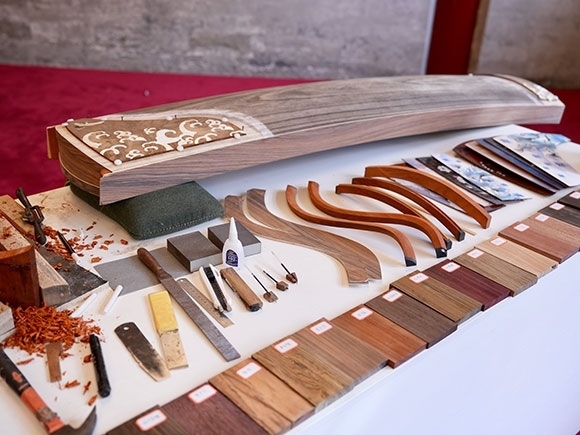 蘭考古箏制作展示。中央音樂學(xué)院供圖