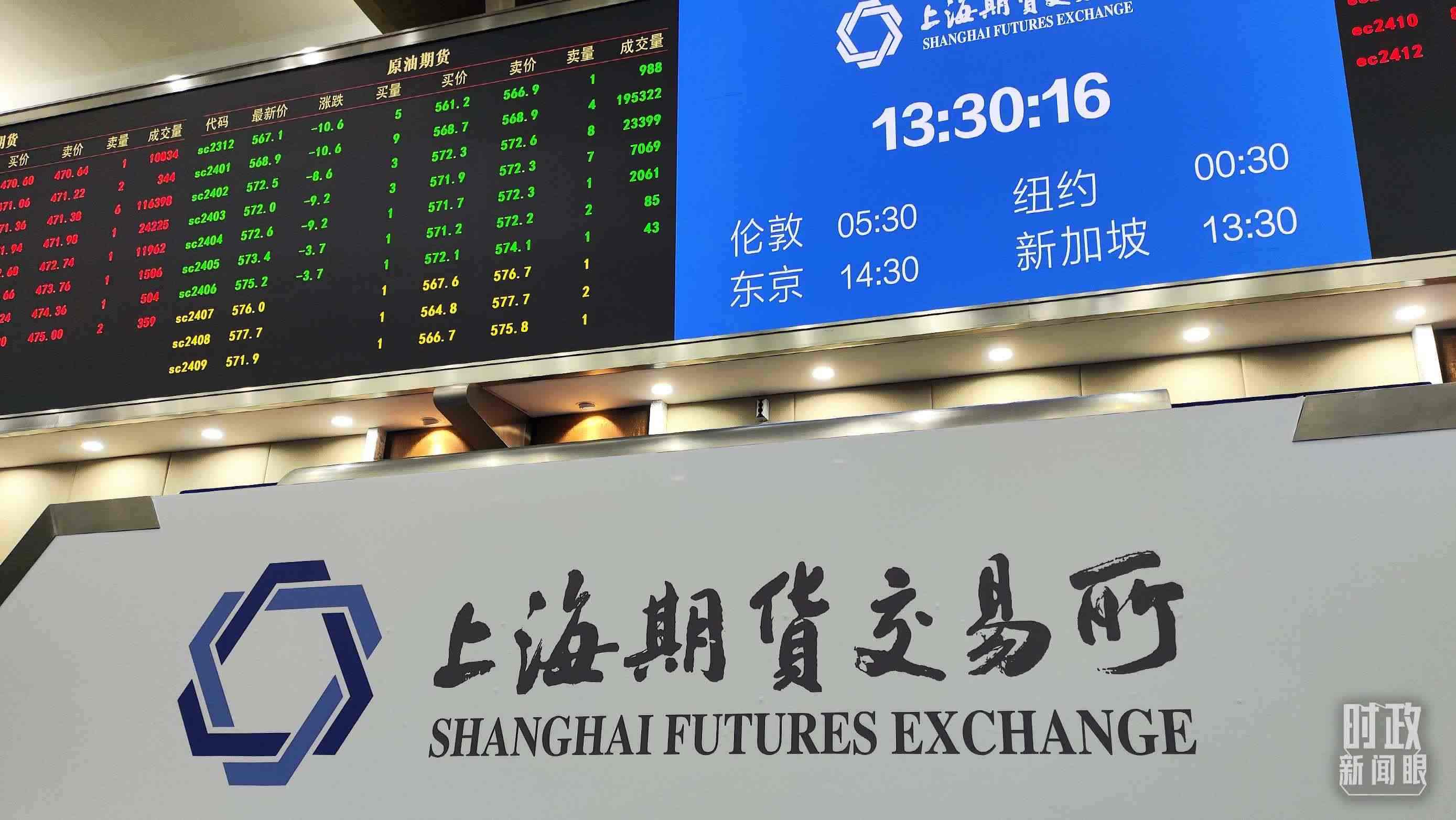 △上海期貨交易所內(nèi)。（總臺央視記者郭曉龍拍攝）
