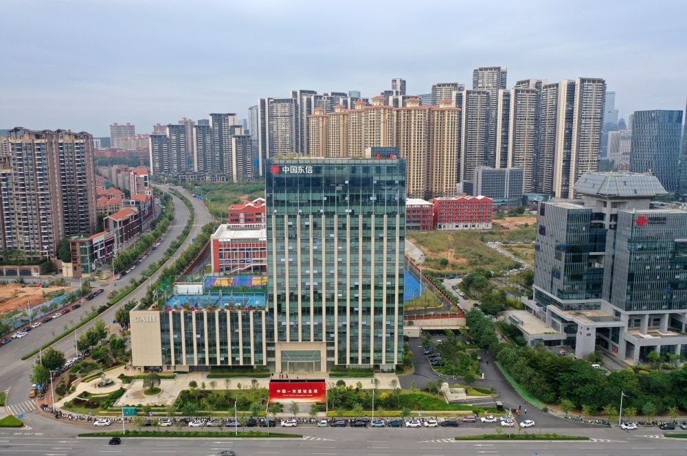 中國—東盟信息港（無人機照片）。