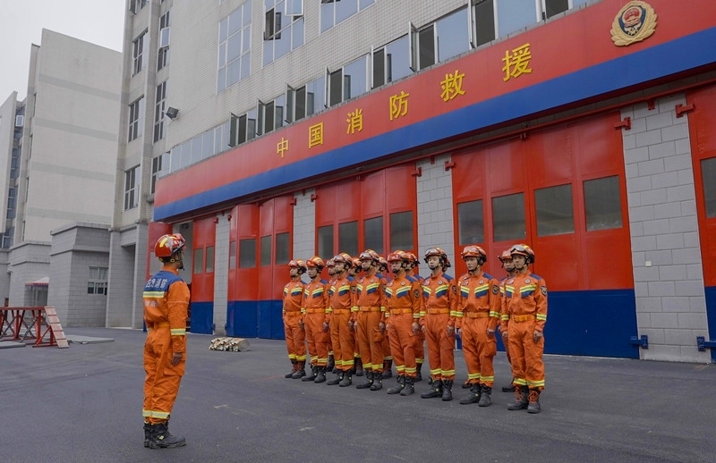 集結(jié)列隊(duì)。受訪者供圖