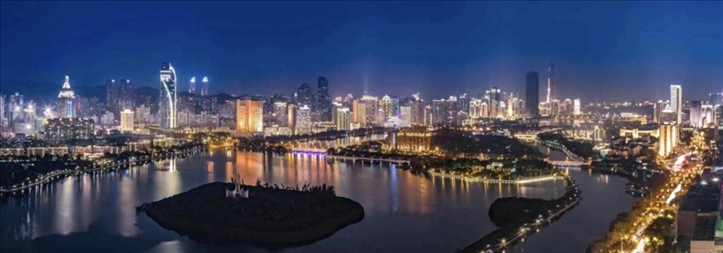 筼筜夜色。（圖源：人民日?qǐng)?bào)）