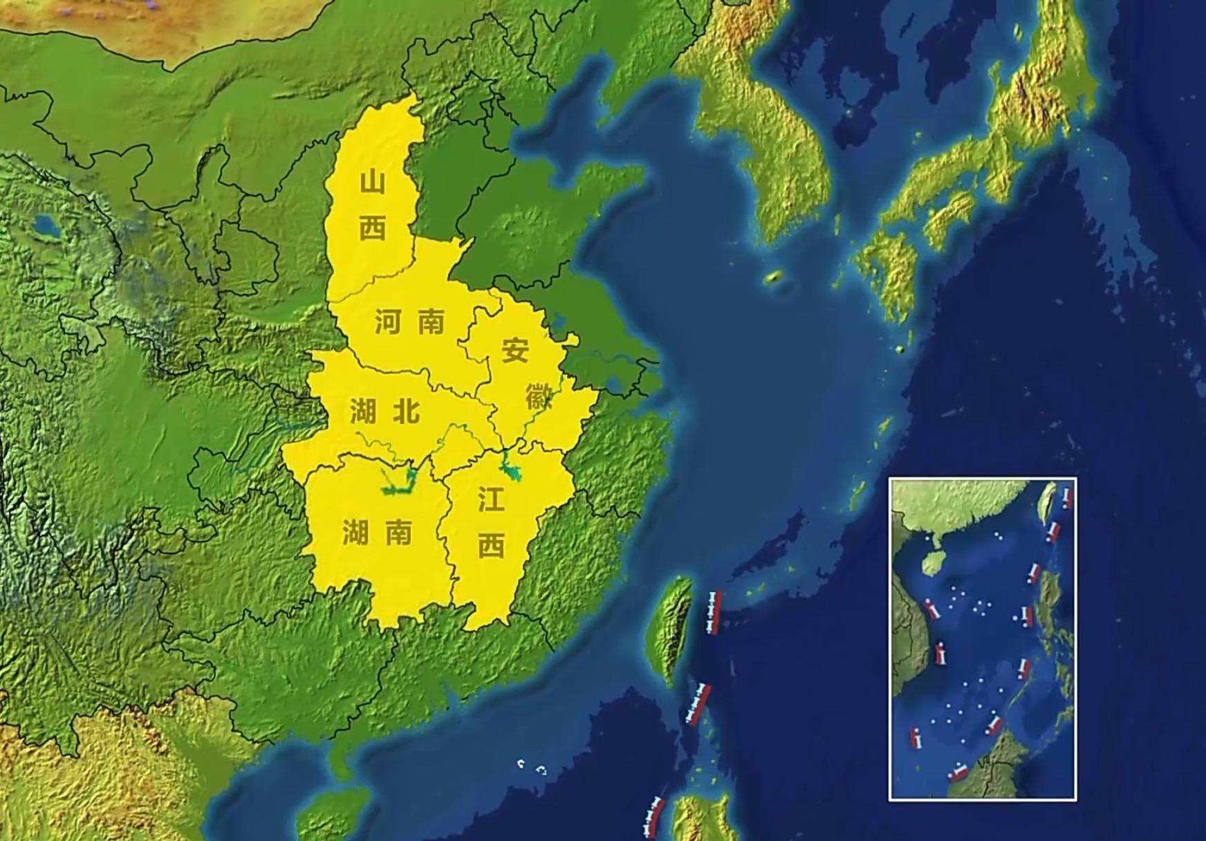 △中部地區(qū)包括晉皖贛豫鄂湘6省。