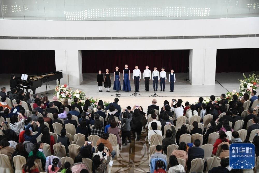 3月21日，金融街童聲合唱團在音樂會上演出。新華社記者 任超 攝