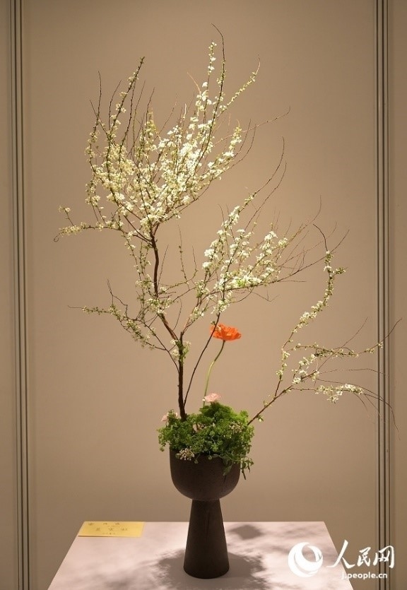 插花作品。人民網(wǎng) 玄番登史江攝