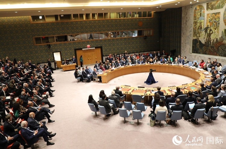 4月18日，聯(lián)合國總部安理會(huì)投票現(xiàn)場。 人民網(wǎng)記者 李志偉攝