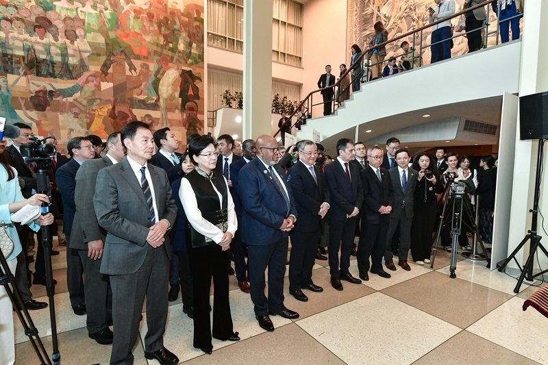 圖為“遇鑒漢字，和合共生”漢字展活動(dòng)現(xiàn)場。（主辦方供圖）