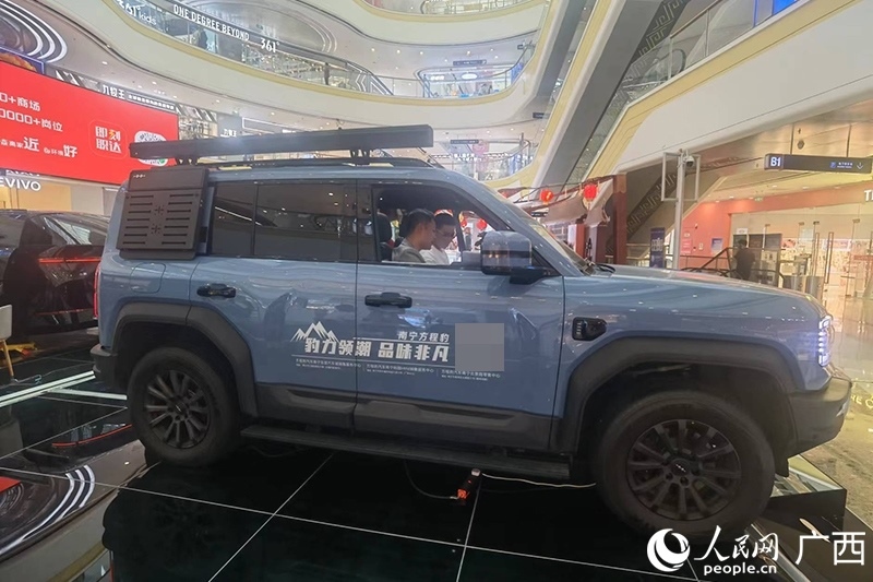 消費者在商場選購汽車。人民網(wǎng)記者 陳燕攝