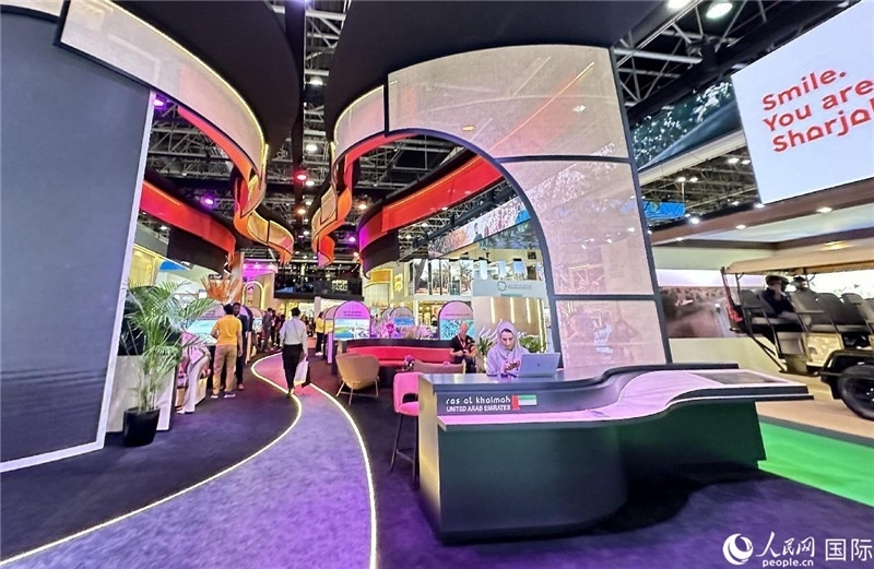 阿聯(lián)酋沙迦展臺。人民網(wǎng)記者管克江攝