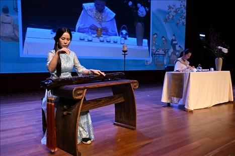 活動現(xiàn)場茶藝古琴表演。新加坡中國文化中心供圖