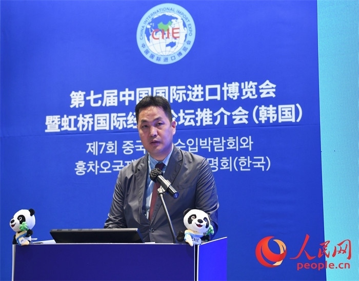 在華韓國創(chuàng)新中心代表金鐘文發(fā)言。 人民網(wǎng) 程安康攝