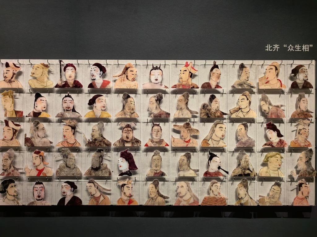 太原北齊壁畫博物館從山西北朝壁畫中提取人物元素展現(xiàn)當(dāng)時(shí)民族融合、文化交流。太原北齊壁畫博物館供圖