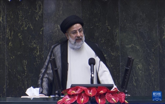 據(jù)伊朗邁赫爾通訊社20日報道，伊朗總統(tǒng)萊希在直升機事故中遇難。這是2021年8月5日拍攝的易卜拉欣·萊希的資料照片。 新華社發(fā)（賈瓦德攝）