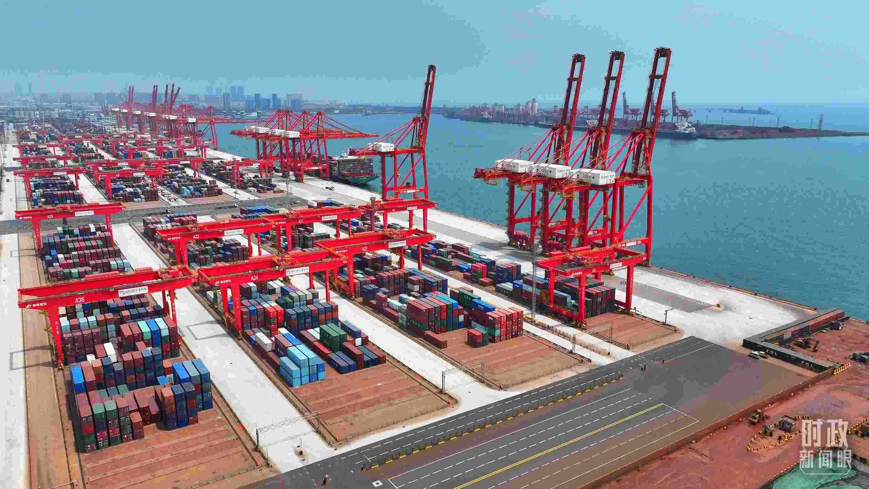 山東日照港。（總臺央視記者范凱拍攝）