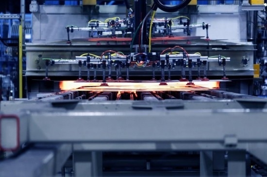 這是海斯坦普零件生產(chǎn)線（資料照片）。新華社發(fā)