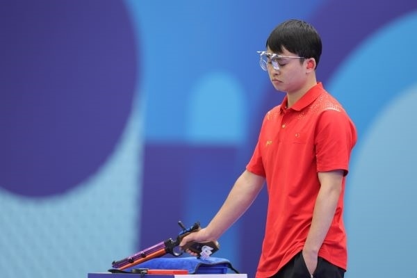 謝瑜在比賽中。 人民日報報道團 陶相安攝