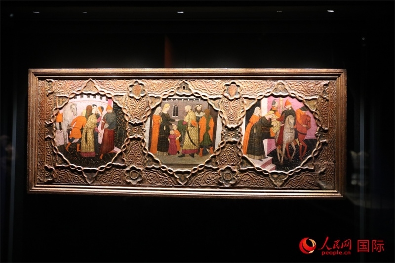 展覽“傳奇之旅：馬可·波羅與絲綢之路上的世界”展品。人民網(wǎng) 殷韜攝