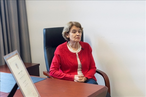 聯(lián)合國教科文組織前總干事伊琳娜·博科娃接受人民網(wǎng)采訪。人民網(wǎng) 常沙攝