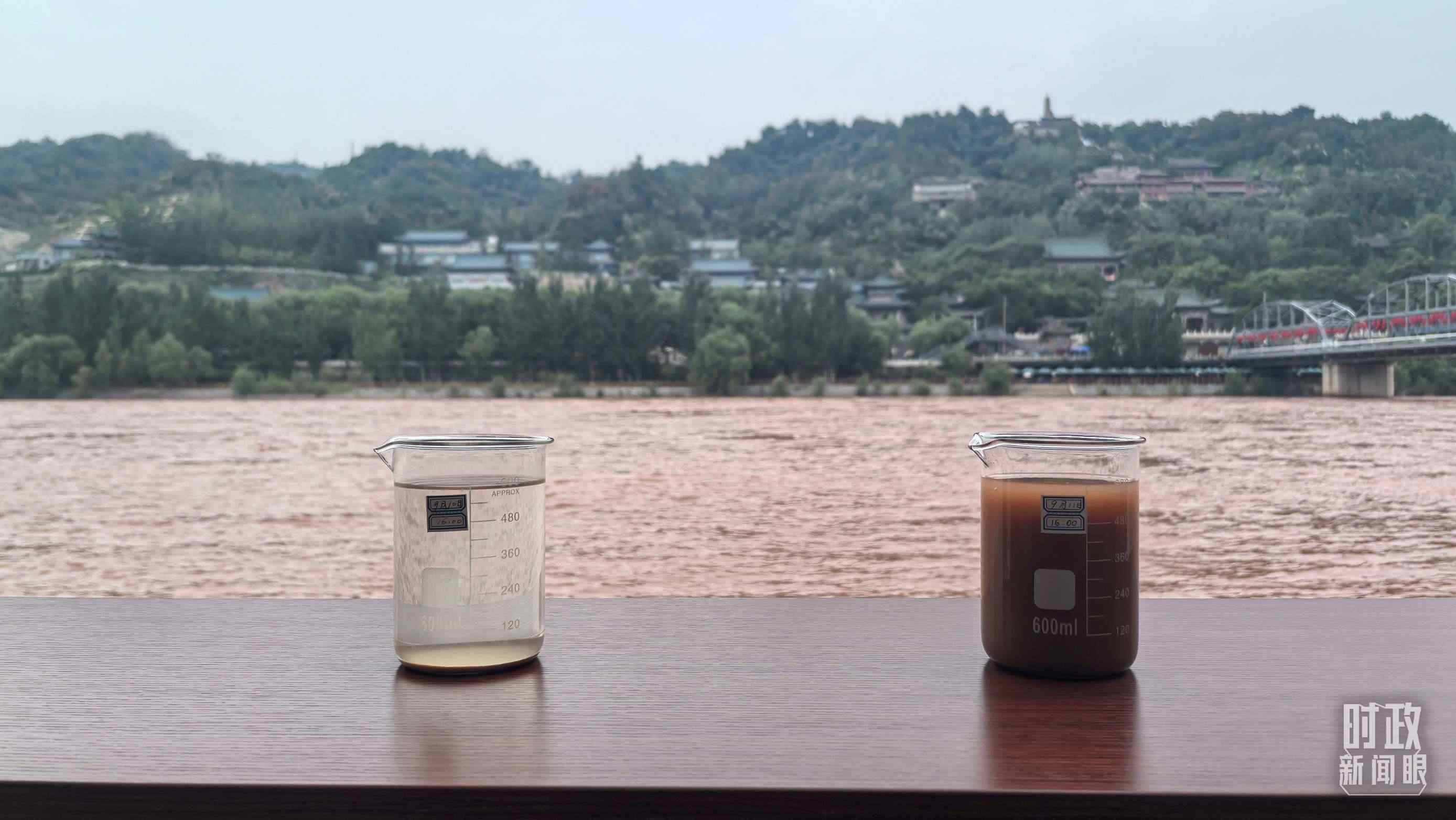 △黃河水質(zhì)監(jiān)測。（總臺(tái)央視記者陸泓宇拍攝）