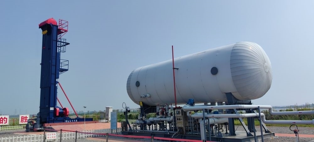 2024年8月30日，勝利油田萊113區(qū)塊CCUS項(xiàng)目現(xiàn)場(chǎng)。新華社記者 陳國峰 攝