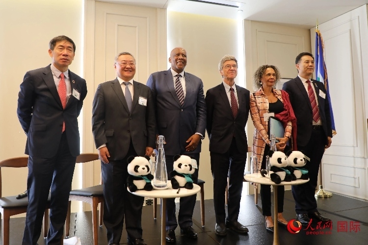 萊索托國王萊齊耶三世、中國常駐聯(lián)合國代表傅聰?shù)燃钨e出席活動。人民網(wǎng)記者 李志偉攝