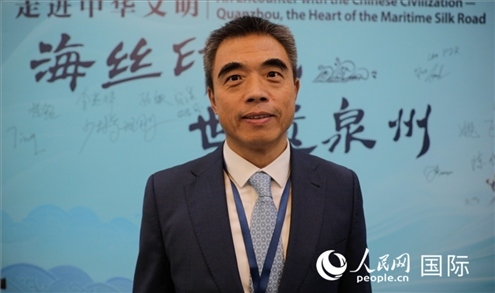 泉州市人民政府副市長(zhǎng)姚飛接受人民網(wǎng)采訪。人民網(wǎng) 王婧攝