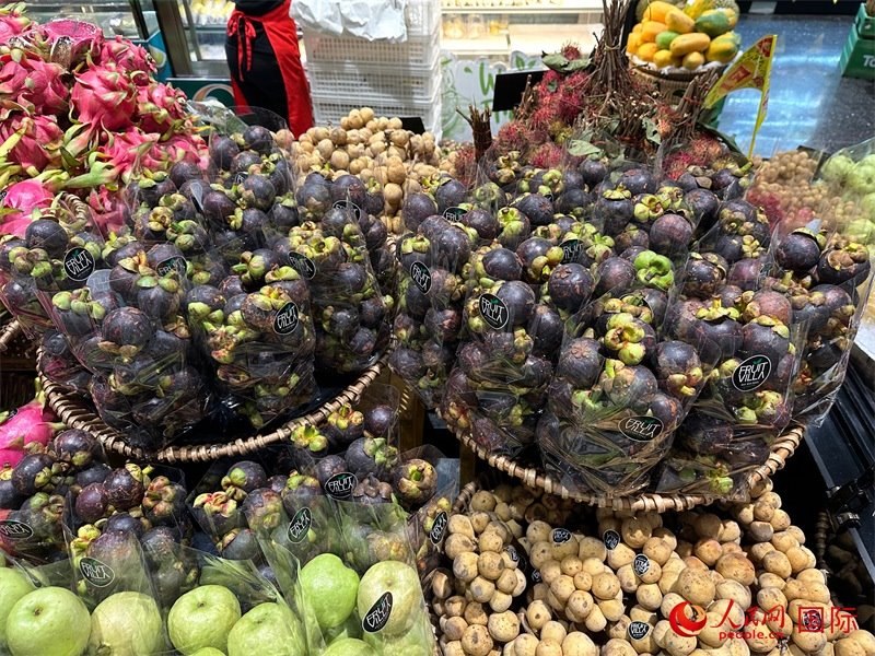 泰國超市售賣的山竹。人民網(wǎng)記者 簡承淵攝