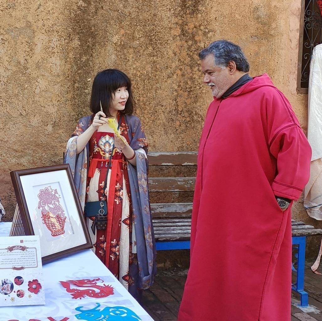 中國文化產(chǎn)品介紹。拉巴特中國文化中心供圖