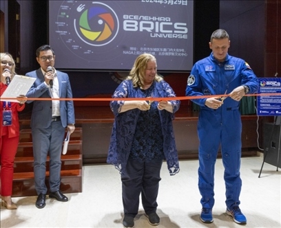 5月29日，“宇宙·金磚國家”圖片巡回展在北京舉辦。 北京俄羅斯文化中心供圖