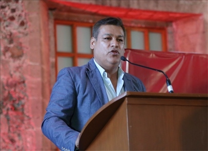 阿爾貝托·維拉致辭。主辦方供圖