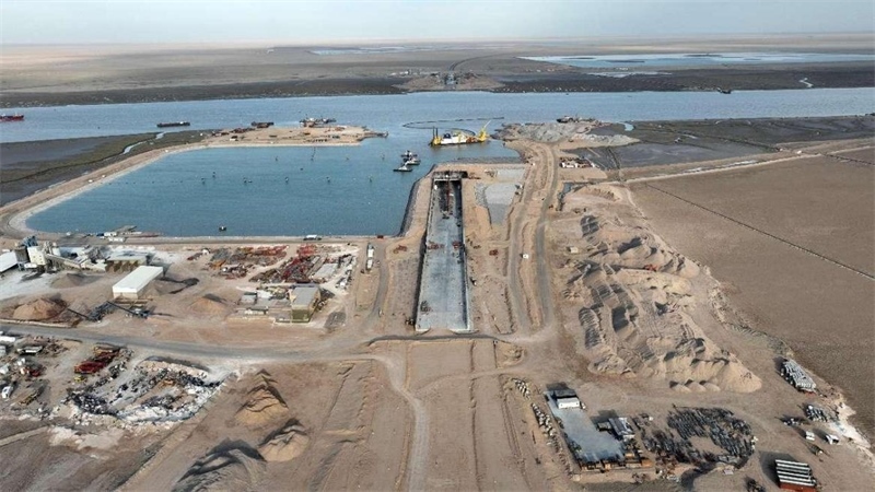 施工現(xiàn)場一景。中交天津航道局有限公司供圖