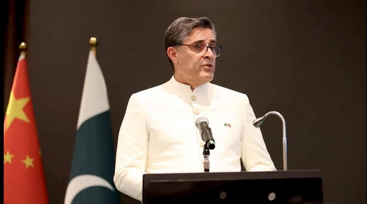 巴基斯坦駐華大使卡里爾·哈什米致辭。巴基斯坦駐華大使館供圖