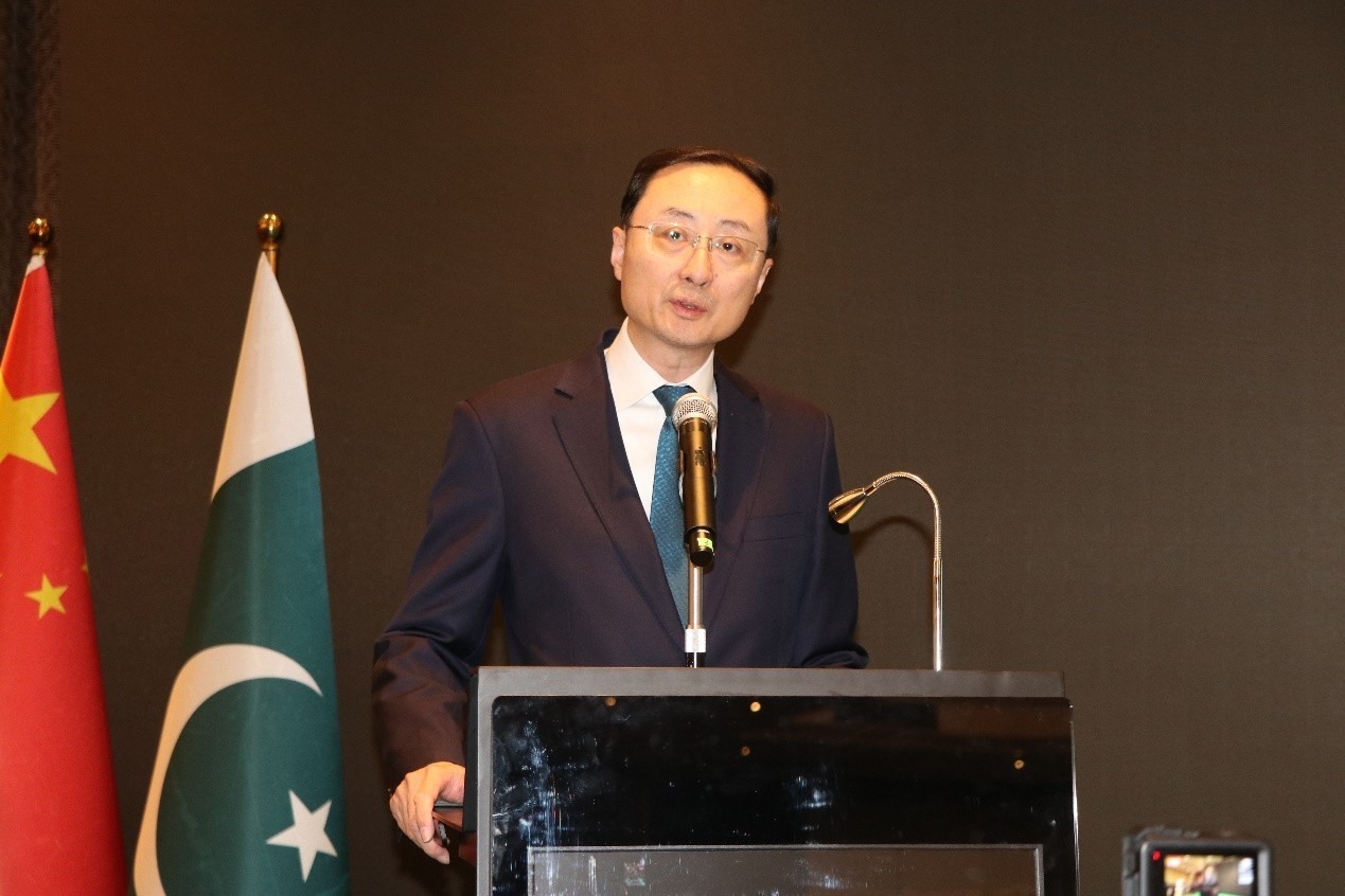外交部副部長(zhǎng)孫衛(wèi)東致辭。巴基斯坦駐華大使館供圖