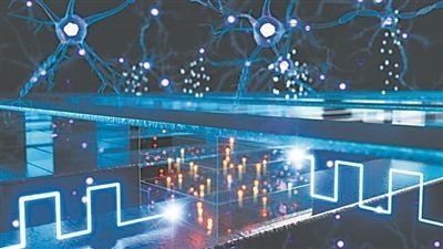 使用電化學隨機存取存儲設備進行內存計算（藝術圖）。圖片來源：韓國浦項科技大學